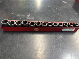 Mac Tools 13pc 1/2 Metric Impact Socket Set Vintage 24mm and down